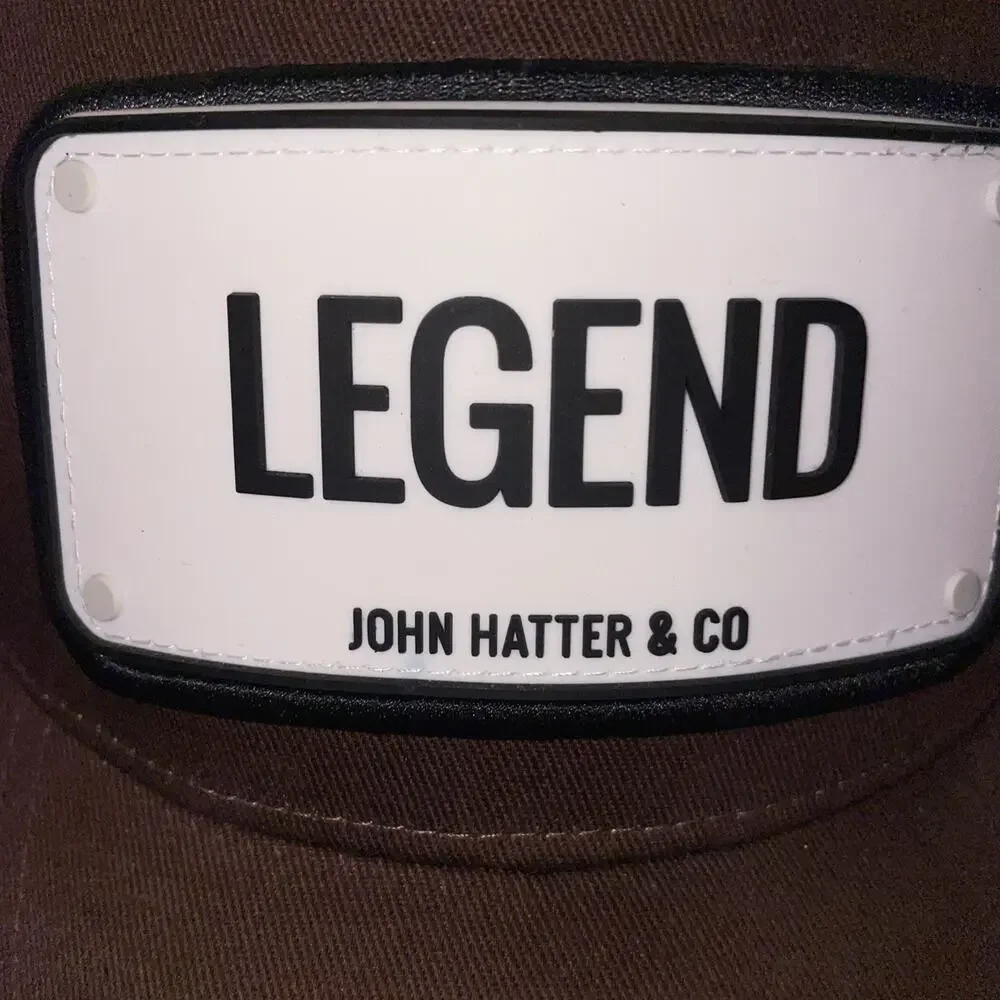 John Hatter Co Hat Cap Snap Back Mesh Trucker Brown Legend Baseball Snap Back